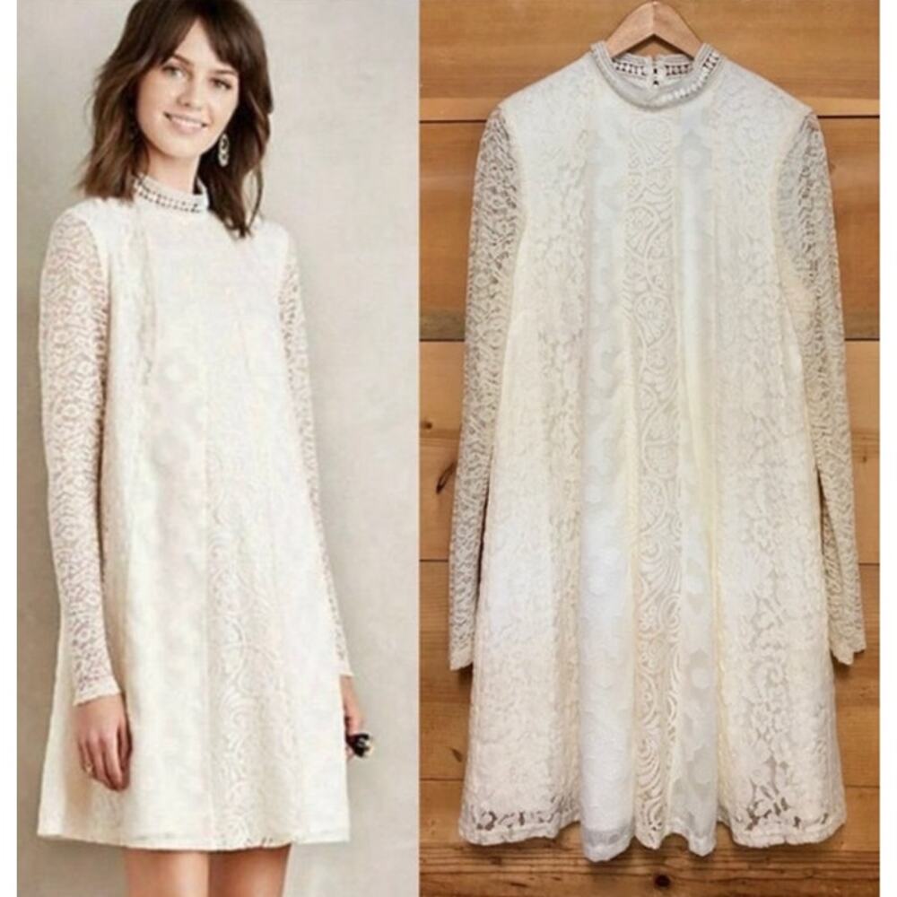 HD in Paris Enid long sleeve lace swing dress boho beachy cottagecore Large